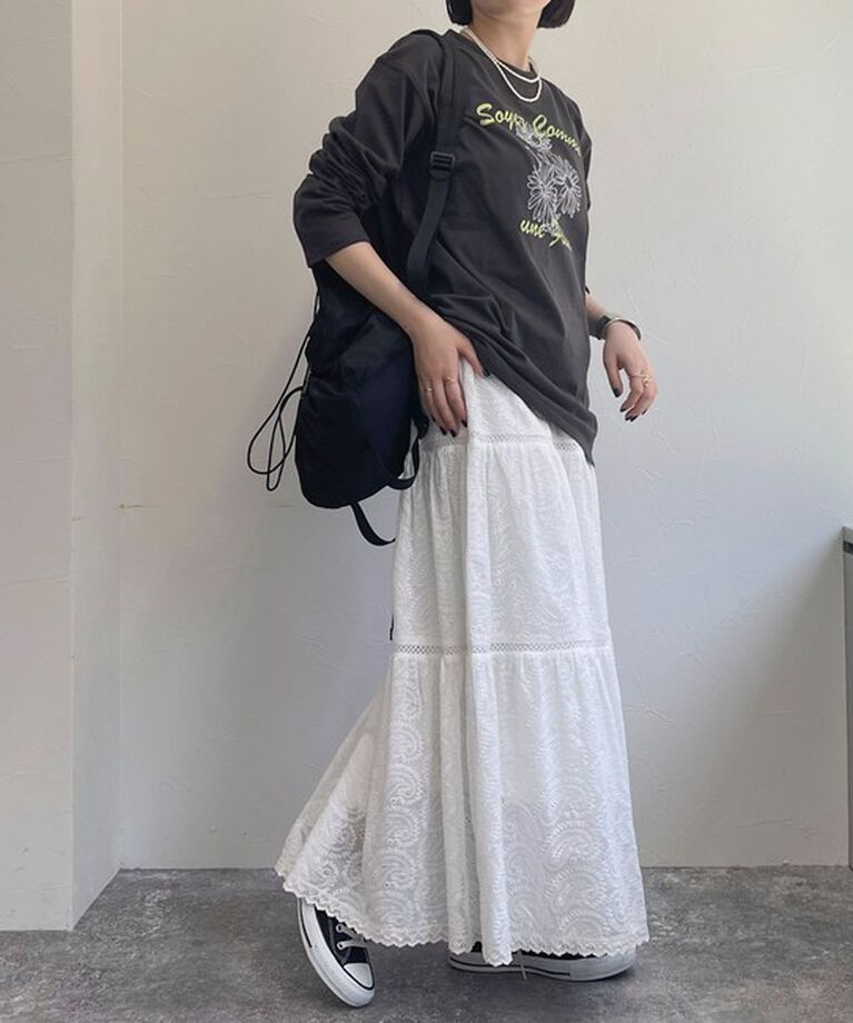 fredy emue「フラワープリントロンT」|Tシャツ・カットソー|
