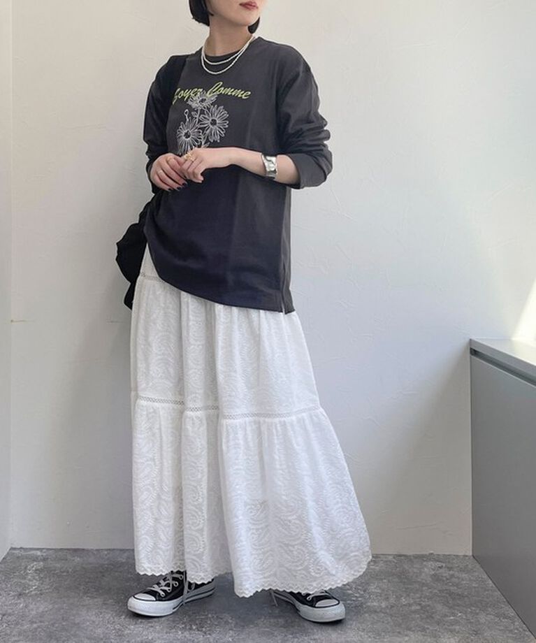 fredy emue「フラワープリントロンT」|Tシャツ・カットソー|