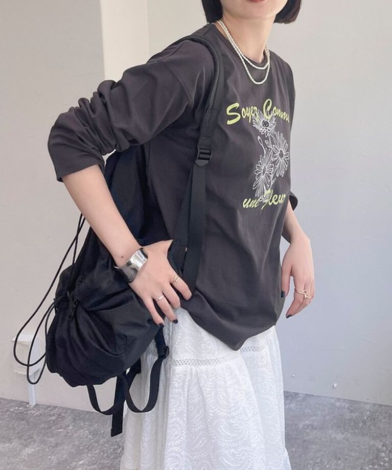 fredy emue「フラワープリントロンT」|Tシャツ・カットソー|