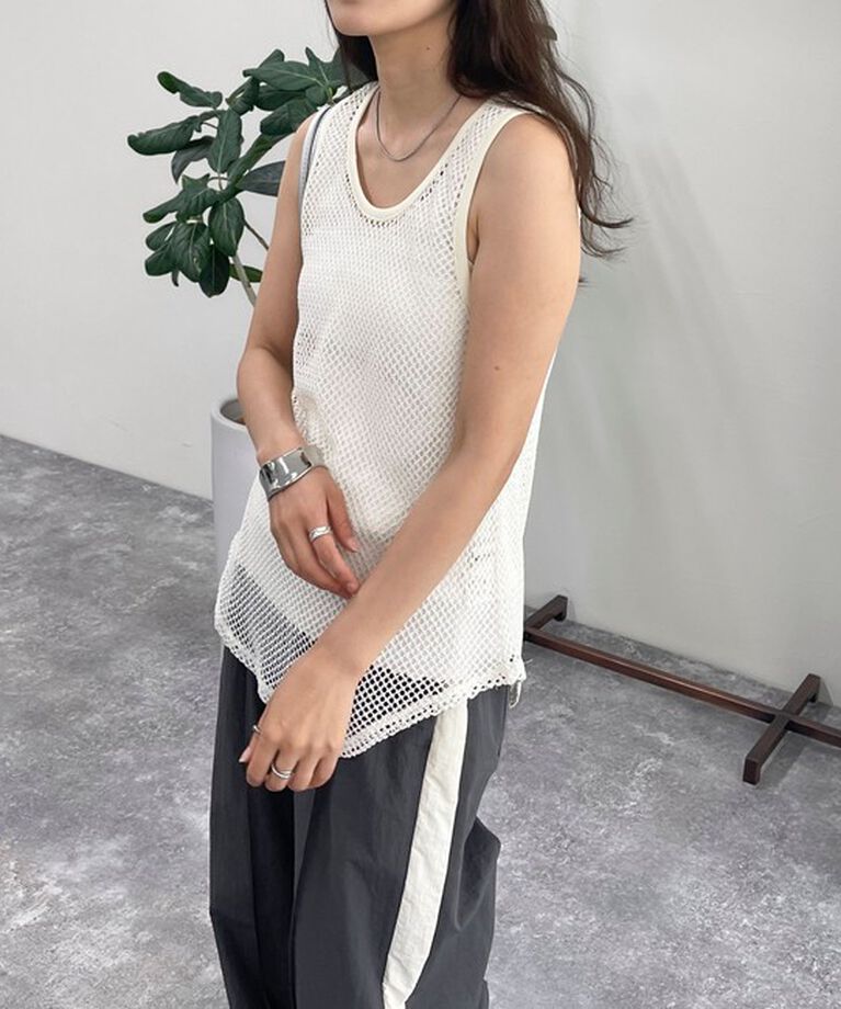 fredy emue「メッシュチュニックタンクトップ」|タンクトップ|