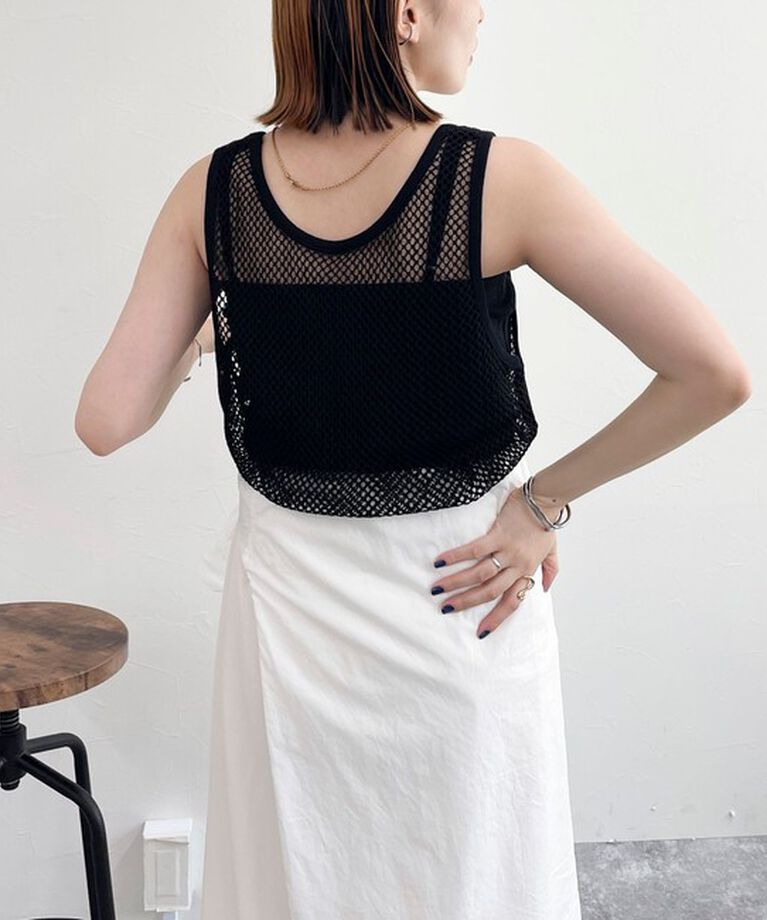 fredy emue「メッシュチュニックタンクトップ」|タンクトップ|