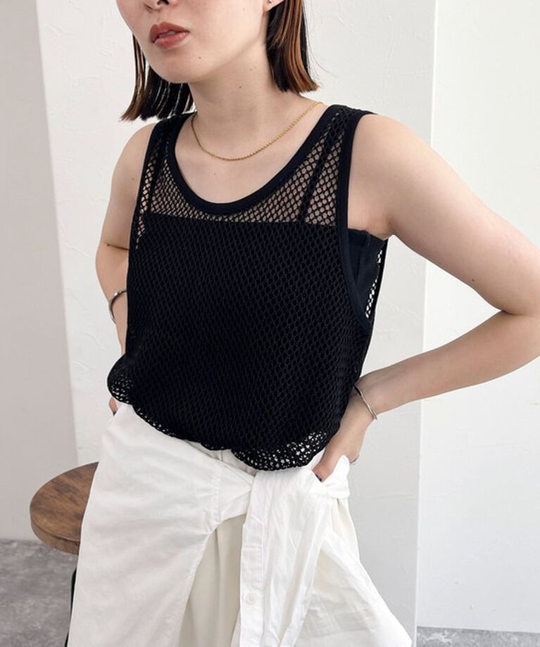 fredy emue「メッシュチュニックタンクトップ」|タンクトップ|
