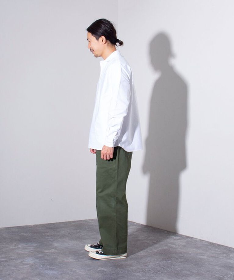 GLOSTER「【GEVACO/ゲバコ】オックスオーバーショールカラー長袖シャツ（無地/ストライプ/チェック）」|シャツ・ブラウス|