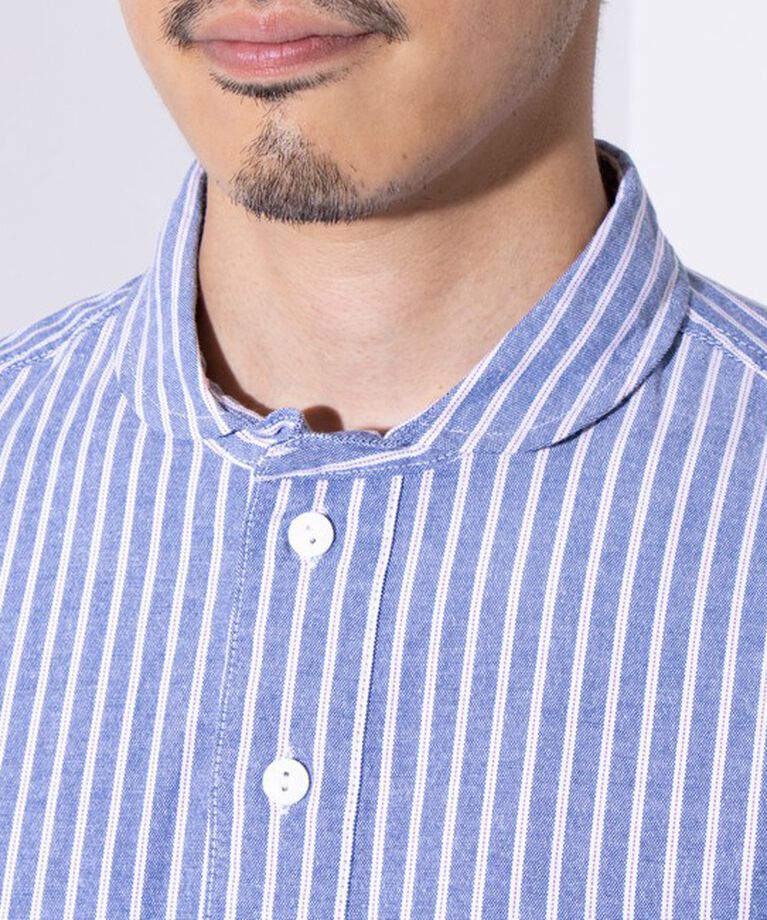 GLOSTER「【GEVACO/ゲバコ】オックスオーバーショールカラー長袖シャツ（無地/ストライプ/チェック）」|シャツ・ブラウス|