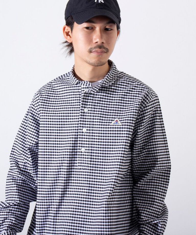 GLOSTER「【GEVACO/ゲバコ】オックスオーバーショールカラー長袖シャツ（無地/ストライプ/チェック）」|シャツ・ブラウス|