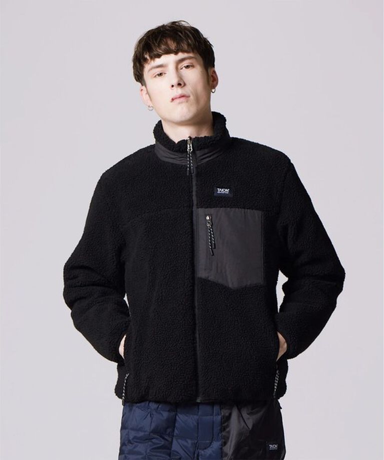 GLOSTER「【TAION/タイオン】DOWN×BOA リバーシブル ボア ダウン ジャケット UNISEX」|ダウン|ブラック