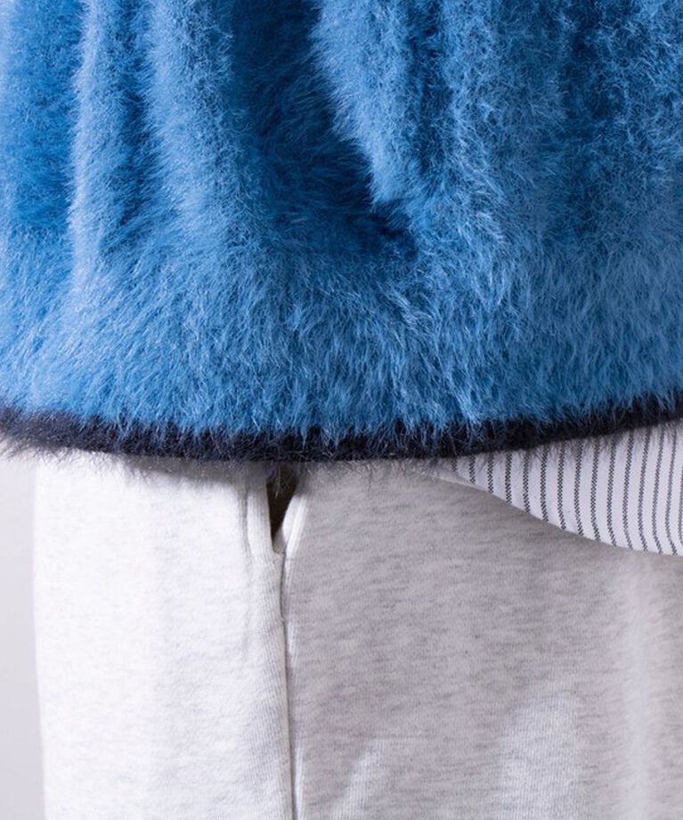 GLOSTER「【GLOSTER/グロスター】モヘヤライクシャギー クルーカーディガン UNISEX/ユニセックス」|カーディガン|