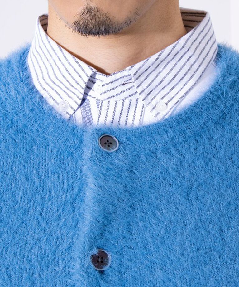 GLOSTER「【GLOSTER/グロスター】モヘヤライクシャギー クルーカーディガン UNISEX/ユニセックス」|カーディガン|