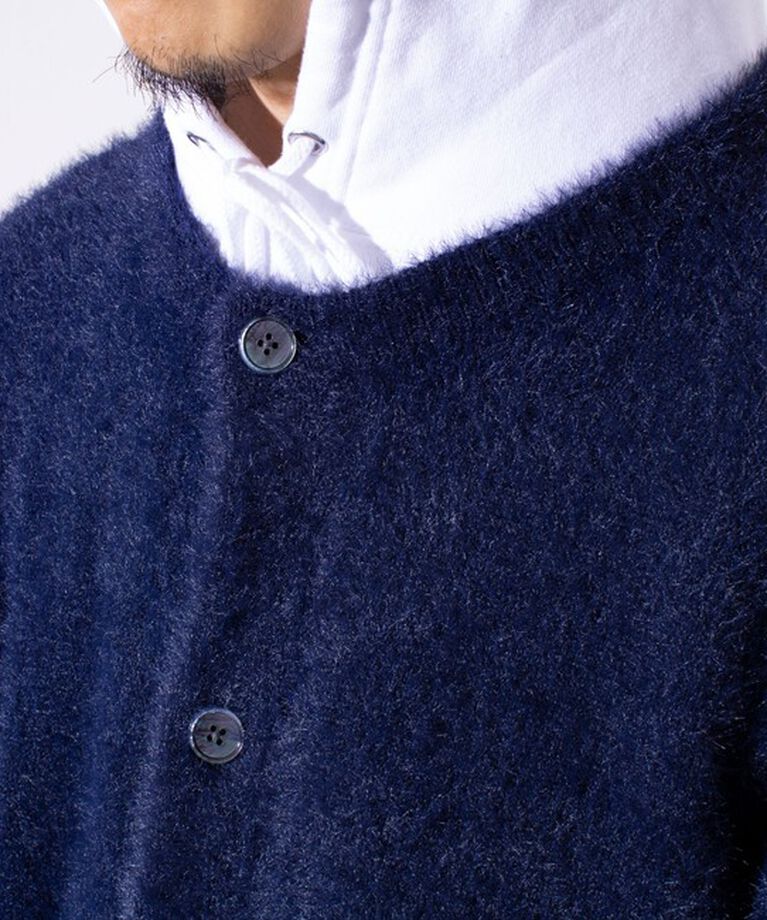 GLOSTER「【GLOSTER/グロスター】モヘヤライクシャギー クルーカーディガン UNISEX/ユニセックス」|カーディガン|