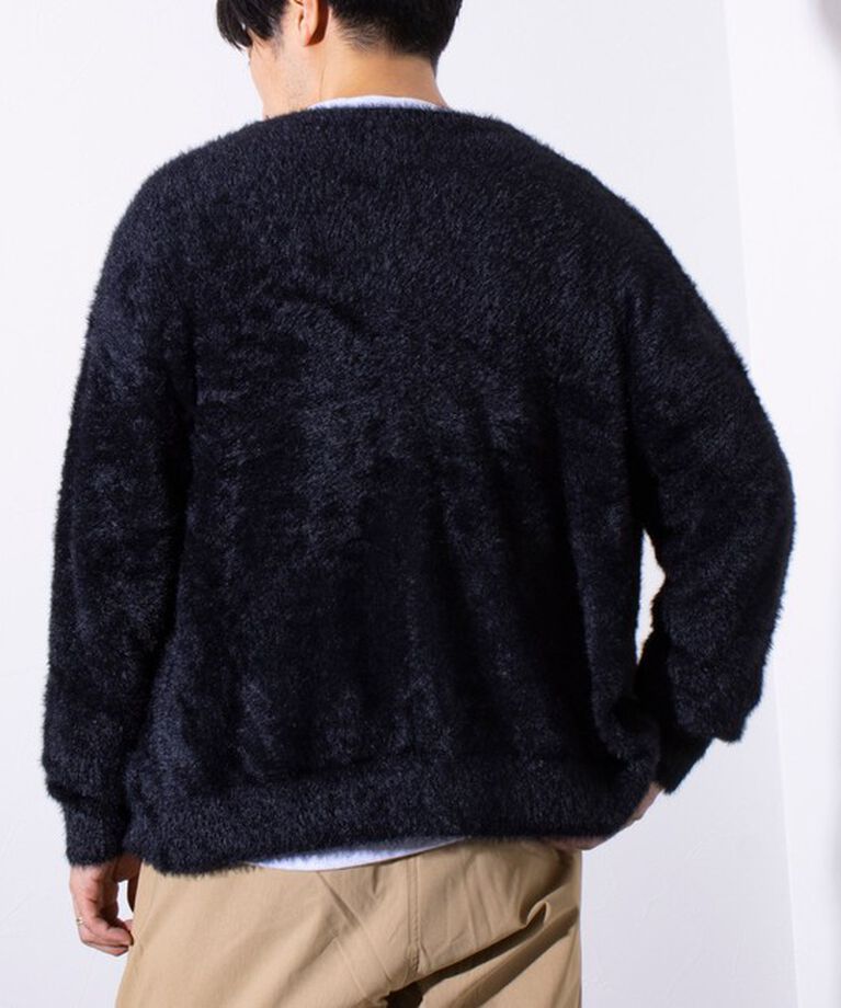GLOSTER「【GLOSTER/グロスター】モヘヤライクシャギー クルーカーディガン UNISEX/ユニセックス」|カーディガン|