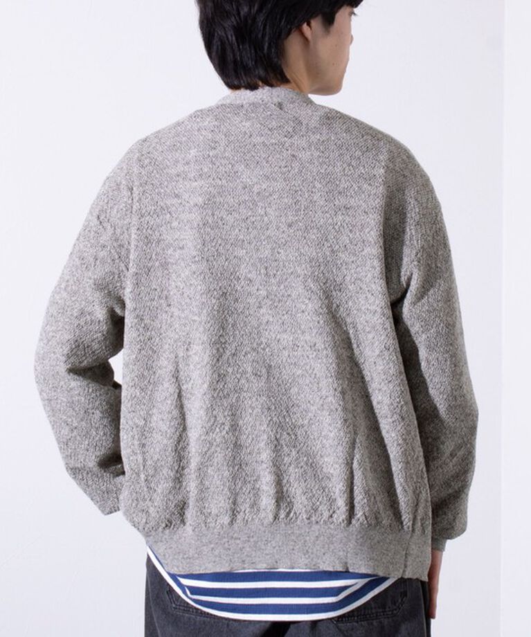 GLOSTER「【GLOSTER/グロスター】フレンチブルドッグ刺繍 リネン混 カーディガン Vネック」|カーディガン|
