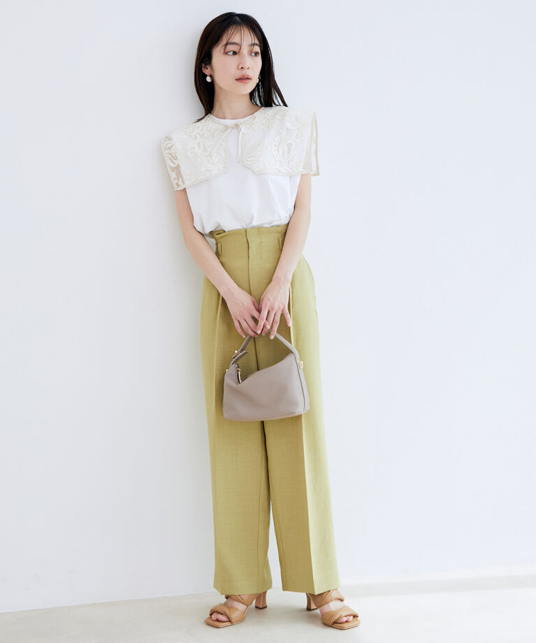 VIS「付け衿×スムースフレンチTシャツ」|Tシャツ・カットソー|