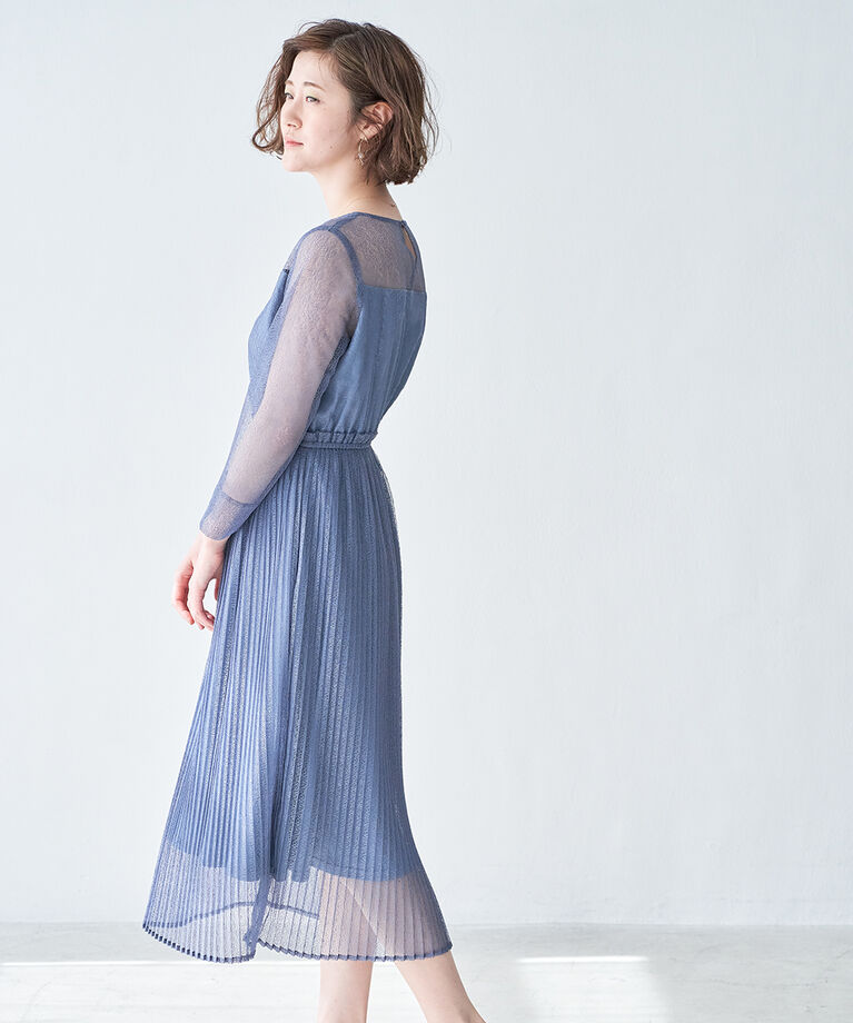 Rope’Picnic「【一部店舗限定】【Mon E’toile/モンエトワール】チュールプリーツDRESS」|ドレス|