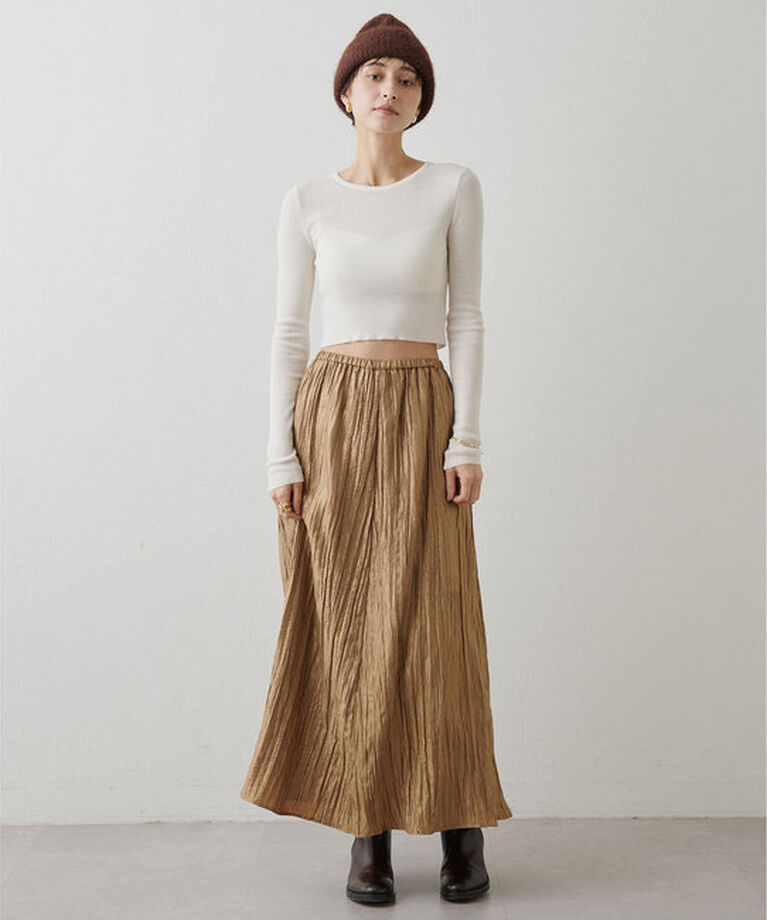 THE PAUSE「【THE PAUSE】シャイニーワッシャースカート」|スカート|