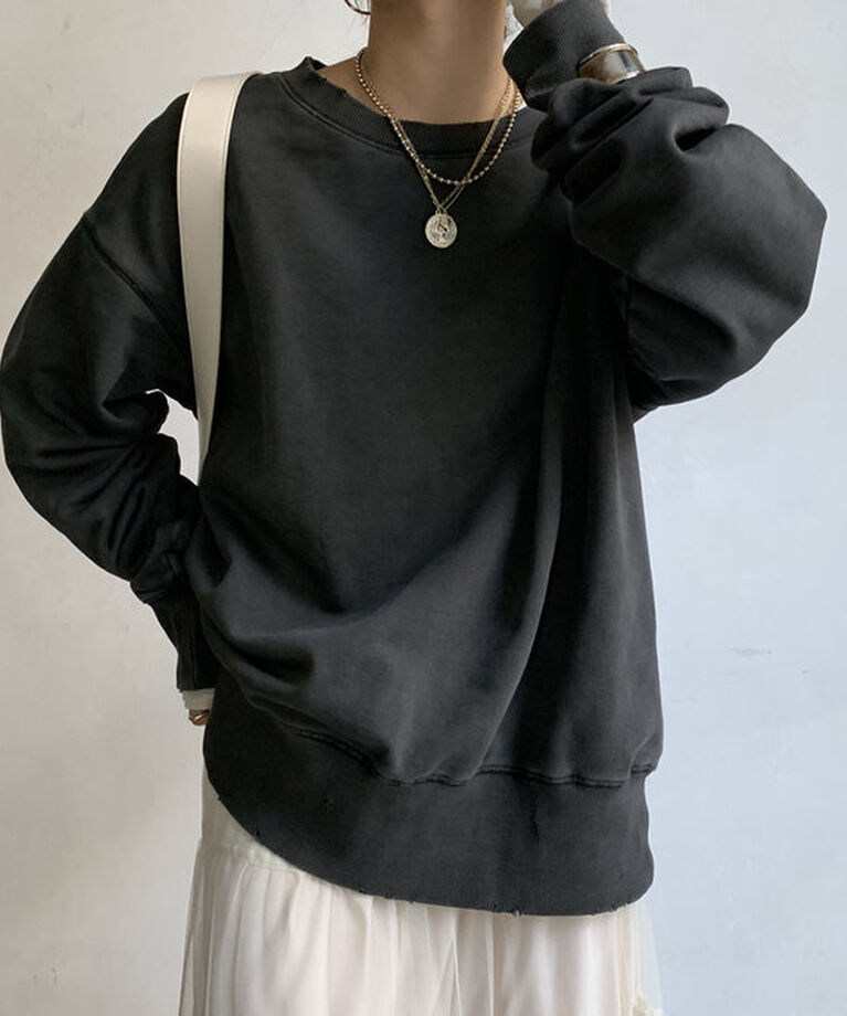  「ピグメントダメージスウェット」|Tシャツ・カットソー|