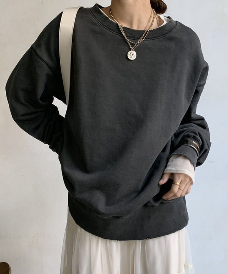  「ピグメントダメージスウェット」|Tシャツ・カットソー|