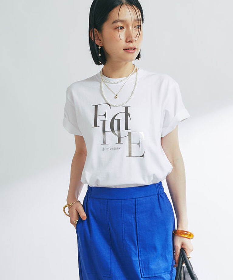  「《綿100％・着心地抜群》Je men ficheラメフロッキーTシャツ」|Tシャツ・カットソー|