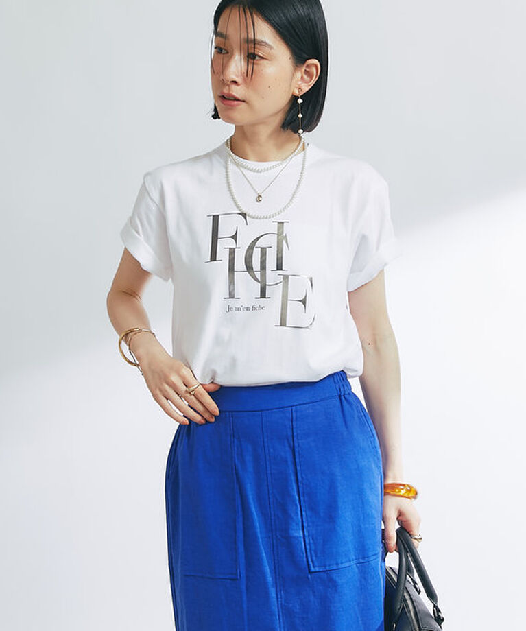  「《綿100％・着心地抜群》Je men ficheラメフロッキーTシャツ」|Tシャツ・カットソー|