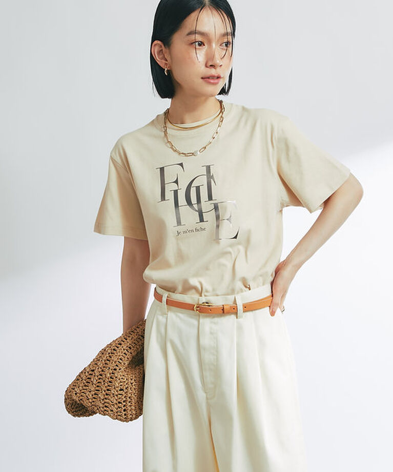  「《綿100％・着心地抜群》Je men ficheラメフロッキーTシャツ」|Tシャツ・カットソー|