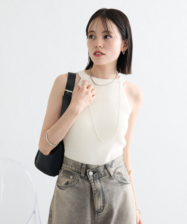  「【インナー/トップス◎】アメスリニットタンク」|キャミソール|