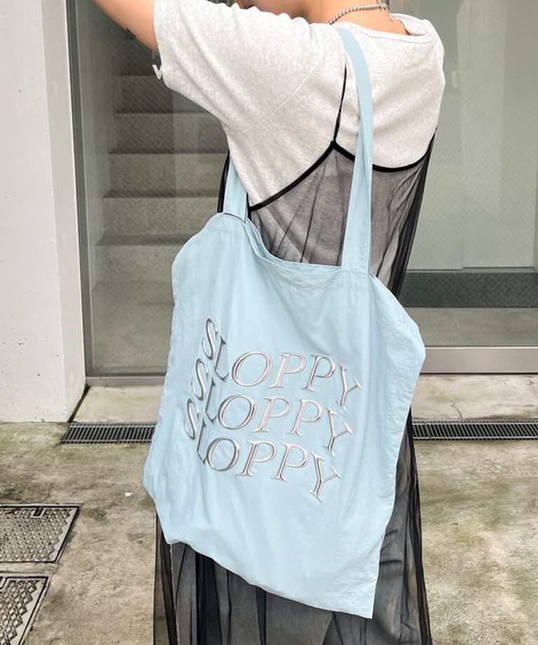  「【SLOPPY/スロッピー】メタルプリントトート」|トートバッグ|サックスブルー
