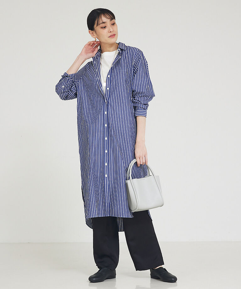 collex「【Alltid】スーピマコットンシャツワンピース」|ワンピース|