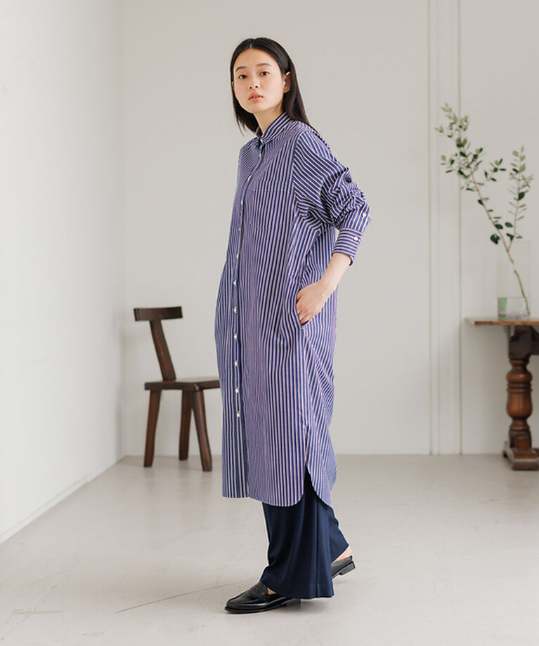 collex「【Alltid】スーピマコットンシャツワンピース」|ワンピース|