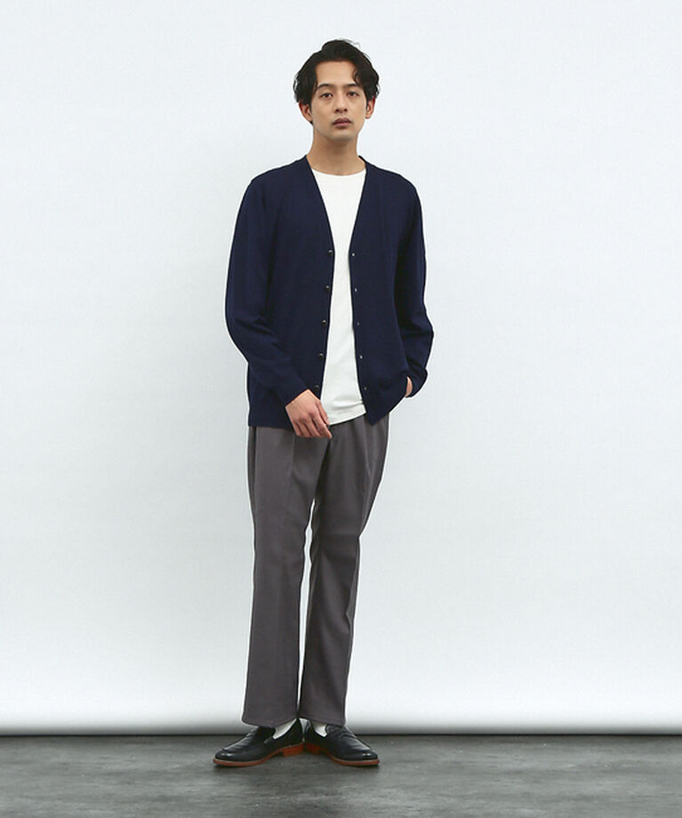 ABAHOUSE「【シルクブレンド】ベーシック Vネック カーディガン」|カーディガン|