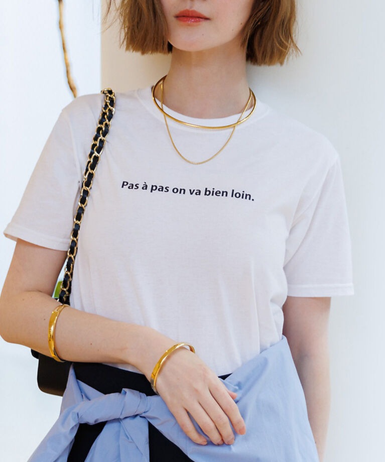 Rouge vif「ロゴコンパクトTシャツ」|Tシャツ・カットソー|チャコールグレー