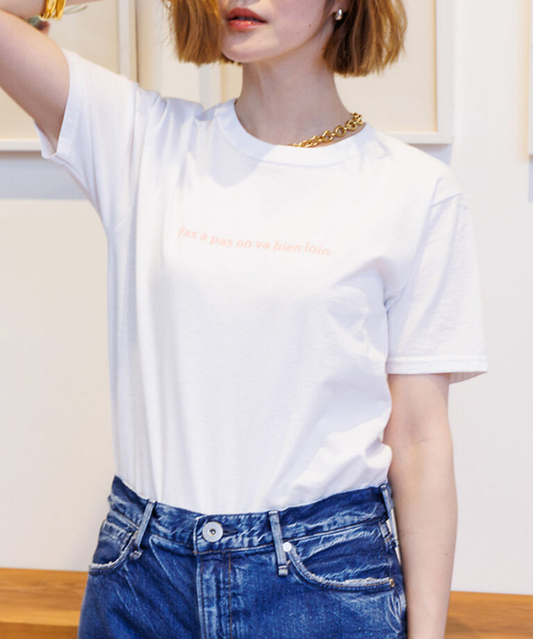 Rouge vif「ロゴコンパクトTシャツ」|Tシャツ・カットソー|ピンク