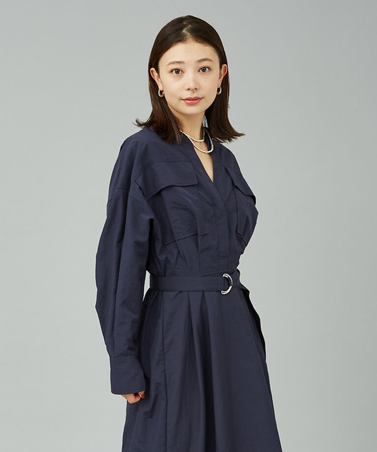 Rouge vif「ウエストマークシャツワンピース」|ワンピース|