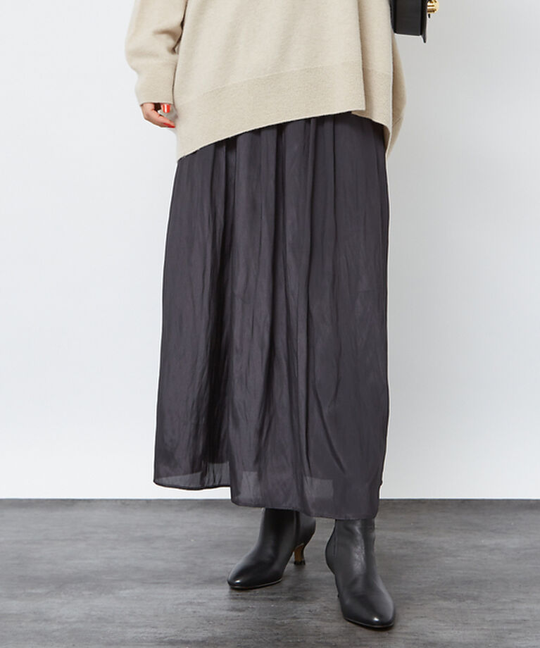 Rouge vif「グロスデシンゴムギャザースカート」|スカート|