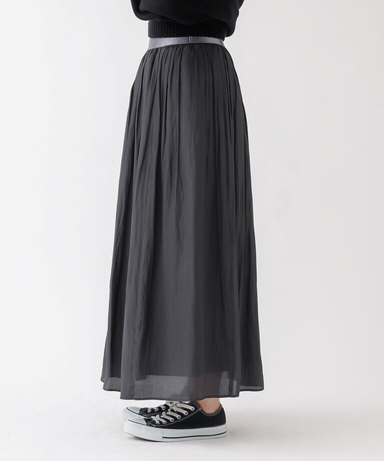 Rouge vif「グロスデシンゴムギャザースカート」|スカート|