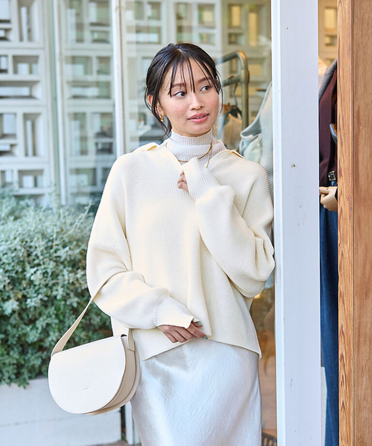 Rouge vif「衿付片畦ニットプルオーバー」|ニット・セーター|