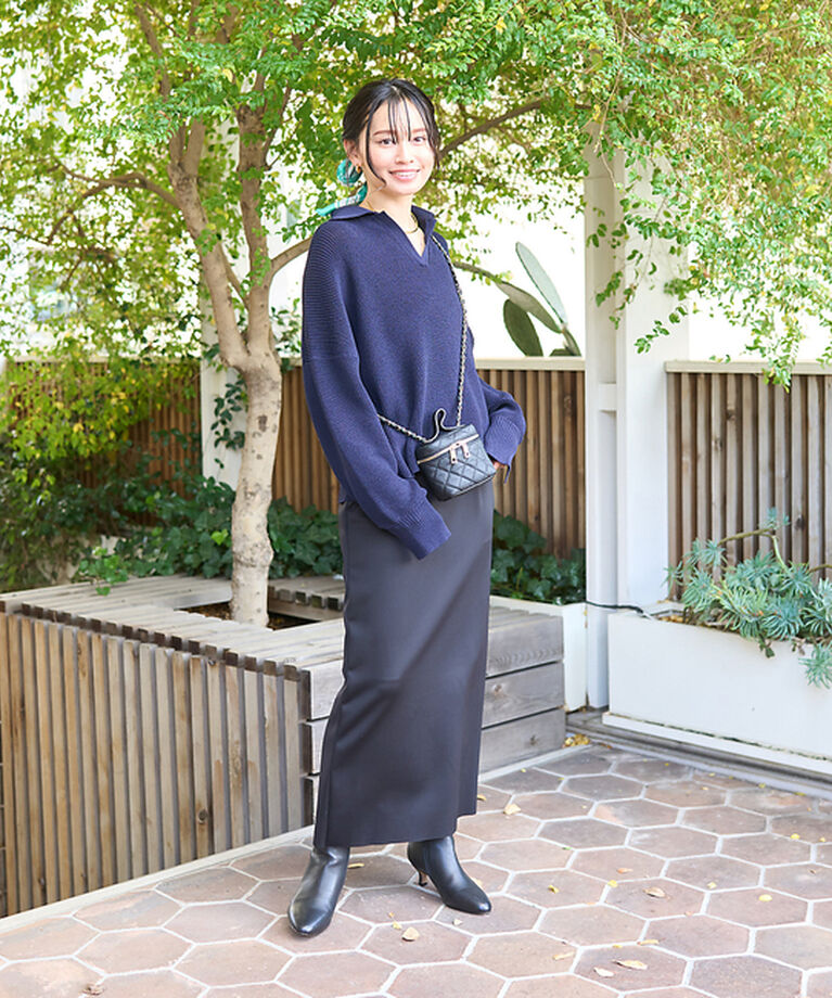 Rouge vif「衿付片畦ニットプルオーバー」|ニット・セーター|