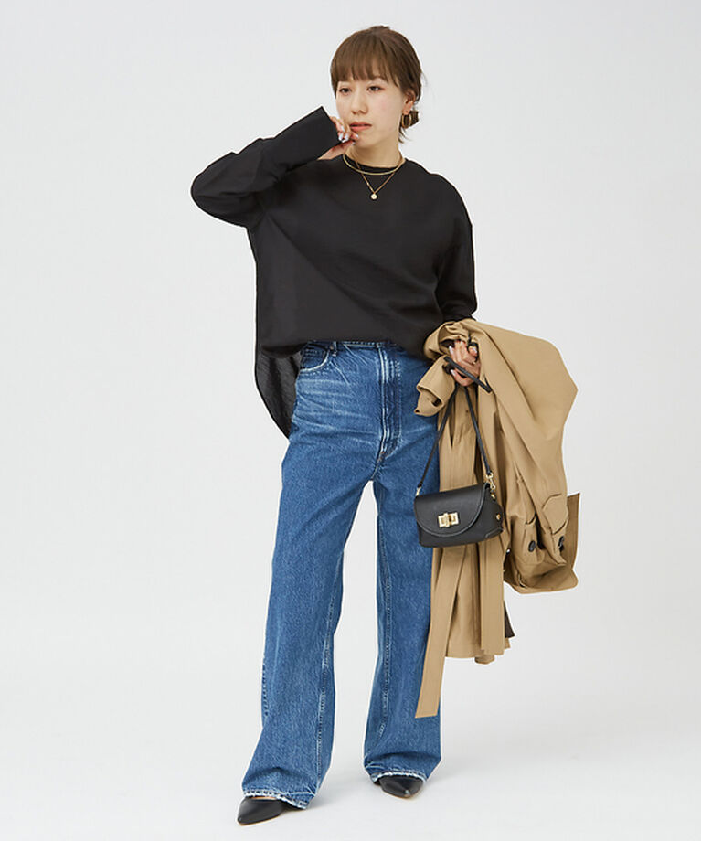 Rouge vif「クルーネック袖ギャザーシアーブラウス」|シャツ・ブラウス|