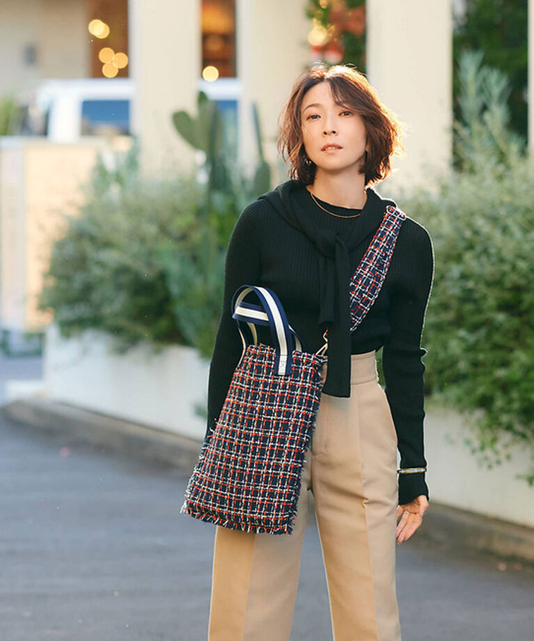 qualite「【エディター高橋志津奈 × qualite】2WAY PCトートバッグ」|トートバッグ|チェック