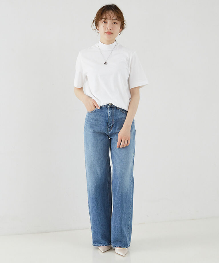 qualite「【Three dots】モックネックTシャツ」|Tシャツ・カットソー|