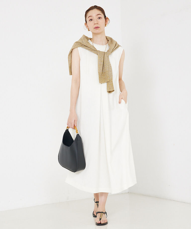 qualite「リネンライクフロントタックワンピース」|ワンピース|