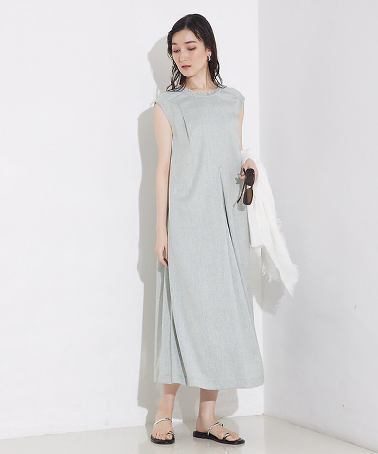 qualite「リネンライクフロントタックワンピース」|ワンピース|