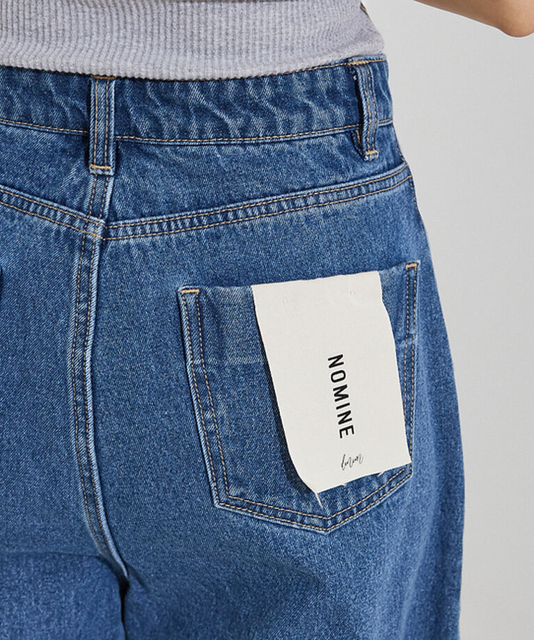 NOMINE「タック ボリューム デニムパンツ」|デニム|