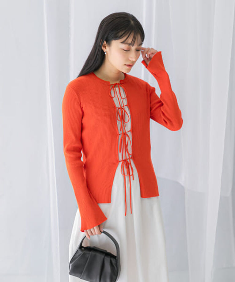 URBAN RESEARCH ROSSO「ROSSO リボンデザインカーディガン」|カーディガン|