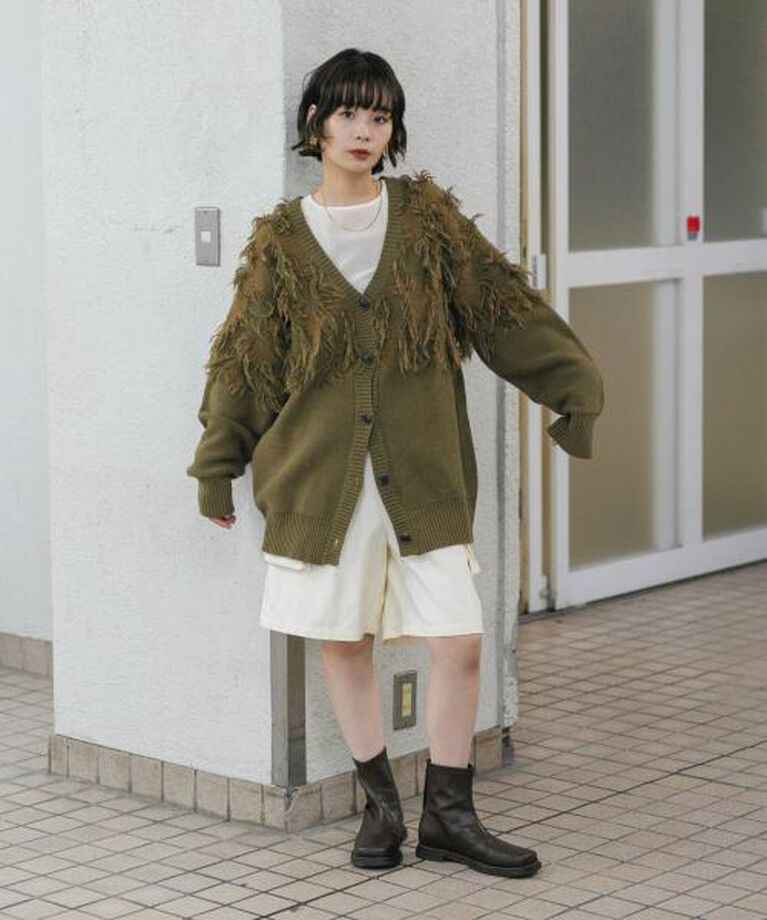 「KBF スクエアトゥフラットブーツ」|ショートブーツ|