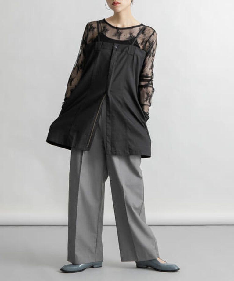  「KBF フロントZIPミニワンピース」|ワンピース|BLACK