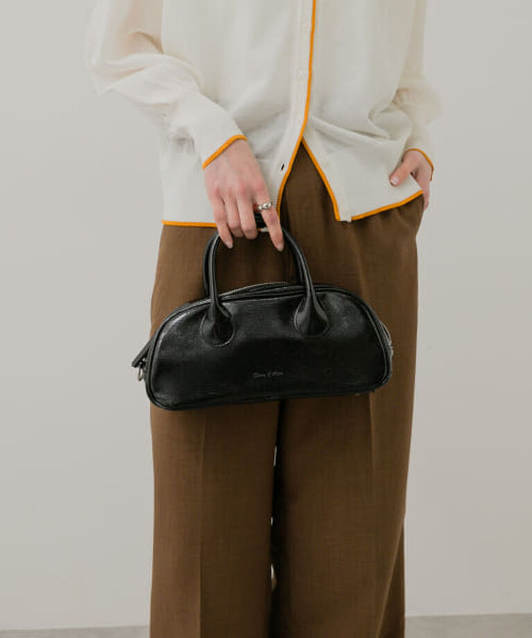 SENSE OF PLACE by URBAN RESEARCH「SENSE OF PLACE ラウンドスクエアボストンバッグ」|ボストンバッグ|BLACK