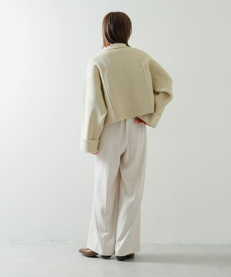 SENSE OF PLACE by URBAN RESEARCH「SENSE OF PLACE ニットショートジャケット」|ノーカラーコート|