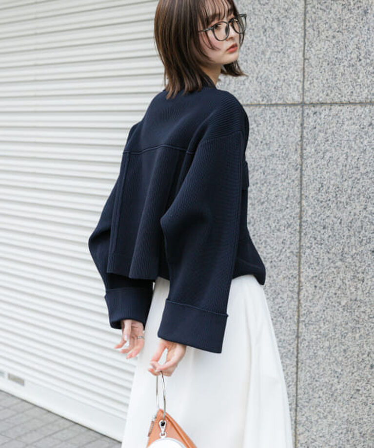 SENSE OF PLACE by URBAN RESEARCH「SENSE OF PLACE ニットショートジャケット」|ノーカラーコート|