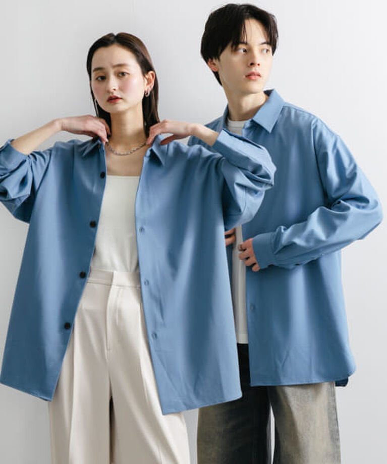 SENSE OF PLACE by URBAN RESEARCH「SENSE OF PLACE 『ユニセックス』『イージーケア』カラールーズシャツ」|シャツ・ブラウス|L.BLUE