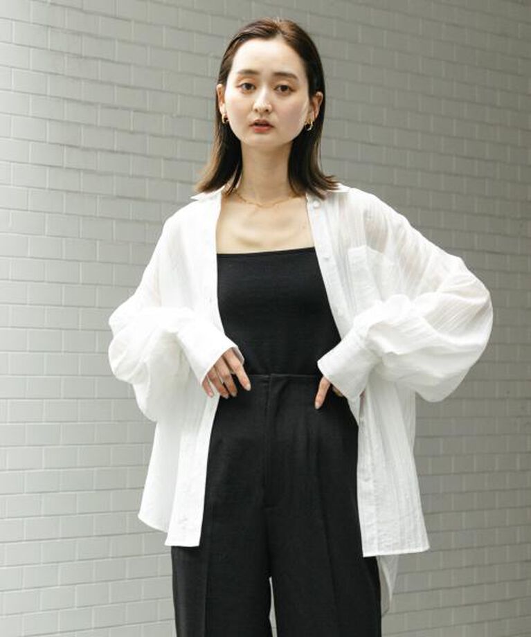 SENSE OF PLACE by URBAN RESEARCH「SENSE OF PLACE タックポケットシアーストライプシャツ」|シャツ・ブラウス|