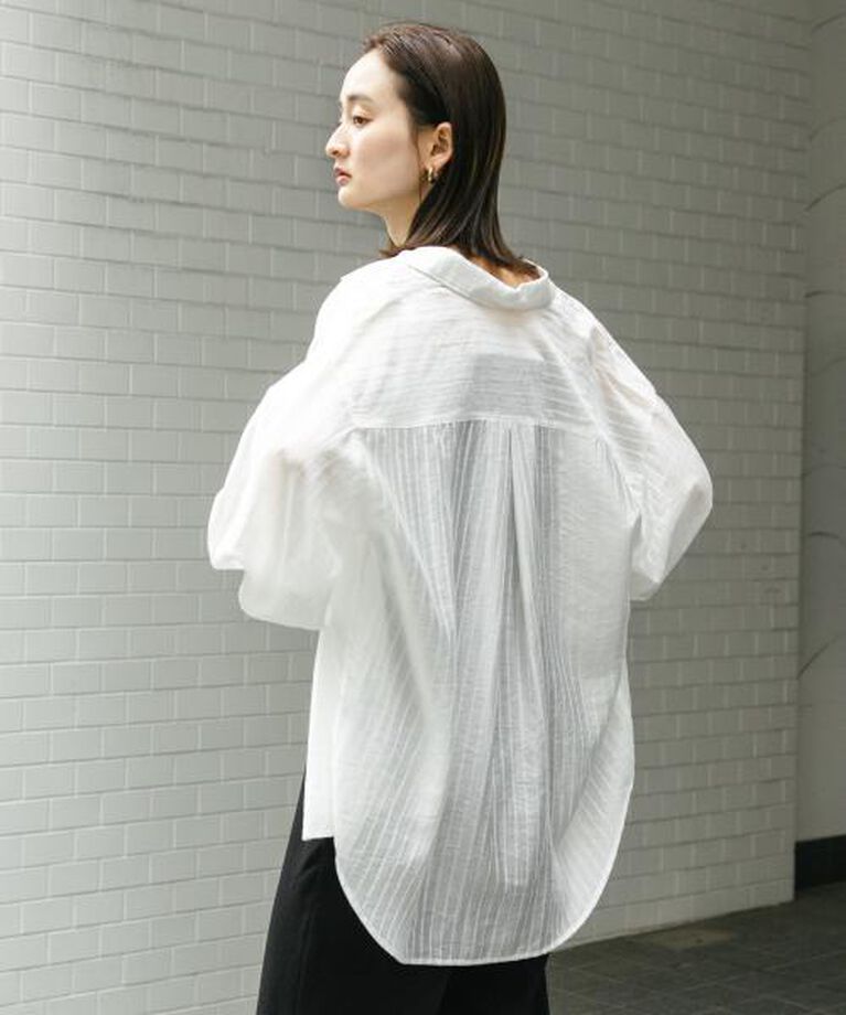 SENSE OF PLACE by URBAN RESEARCH「SENSE OF PLACE タックポケットシアーストライプシャツ」|シャツ・ブラウス|